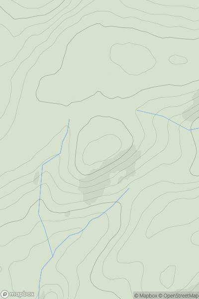 Thumbnail image for Foel Fawr [Aberystwyth to Welshpool] [SN900904] showing contour plot for surrounding peak